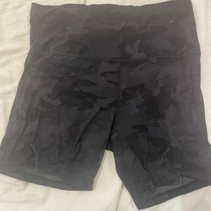 Lululemon Black Camo Align Biker Shorts